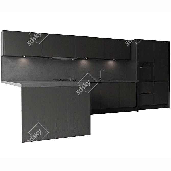 Stylish Alea Kitchens: Easy to Edit 3D model image 2