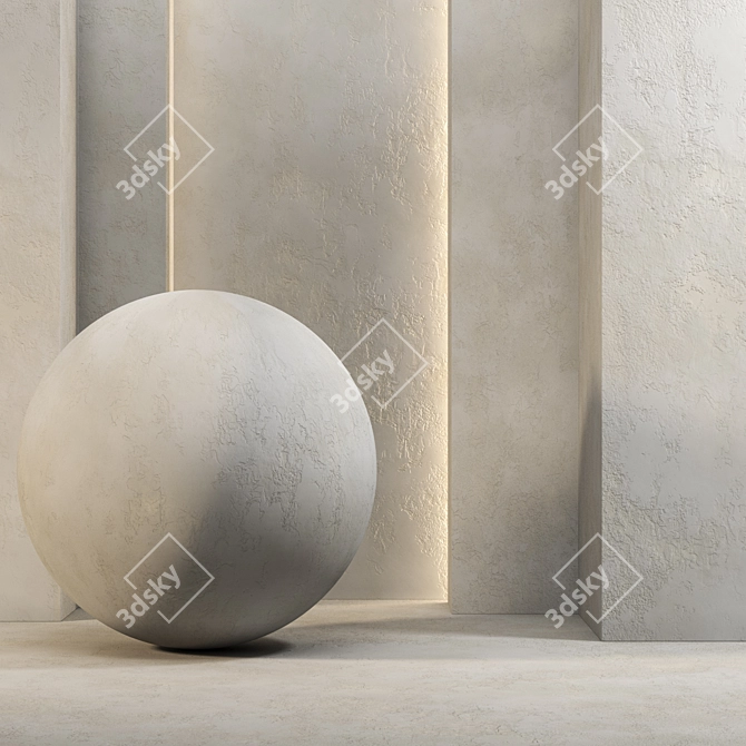 4k Seamless Plaster Wall Texture 3D model image 1