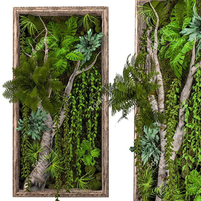 Fitowall Wood Frame Vertical Garden 3D model image 1