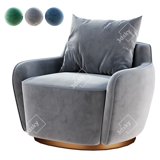 Elegant Ingrid Armchair: Stylish Comfort for Your Space! 3D model image 1