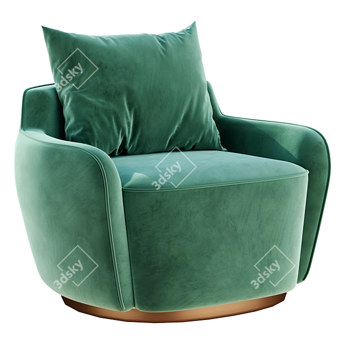 Elegant Ingrid Armchair: Stylish Comfort for Your Space! 3D model image 4