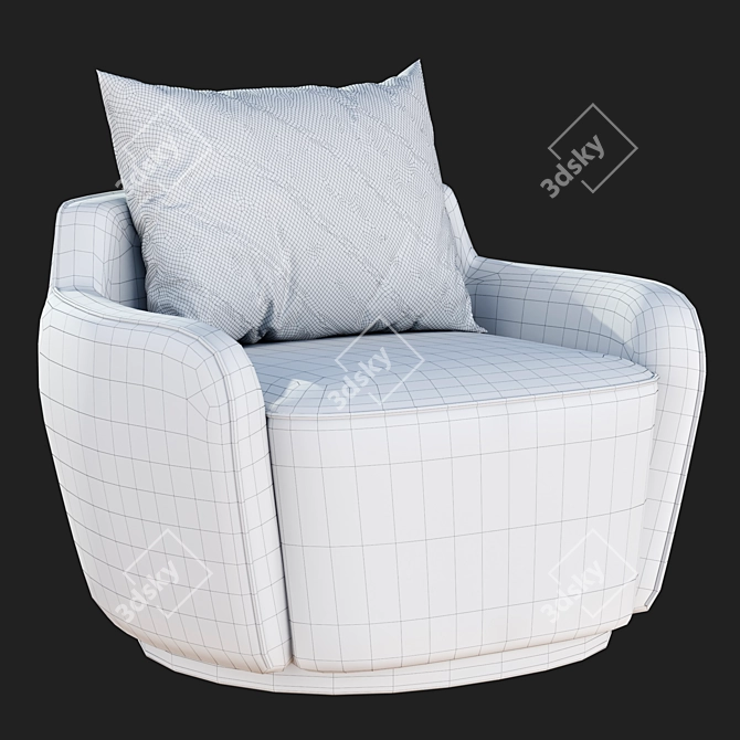 Elegant Ingrid Armchair: Stylish Comfort for Your Space! 3D model image 5