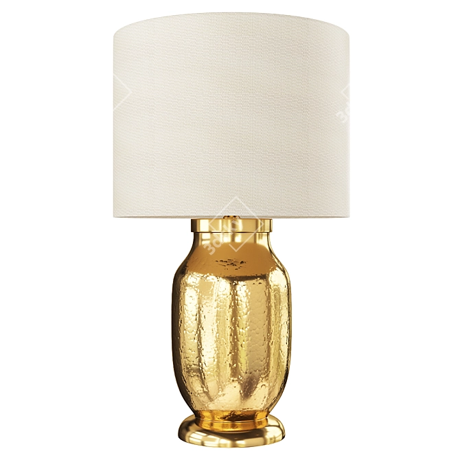 Elegant Brass Table Lamp 3D model image 1