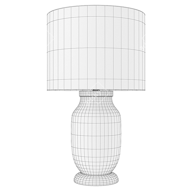 Elegant Brass Table Lamp 3D model image 2