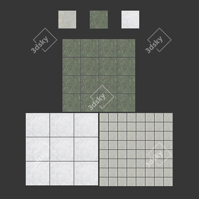 Italian Caesar Anima EVER Tile Set 3D model image 6