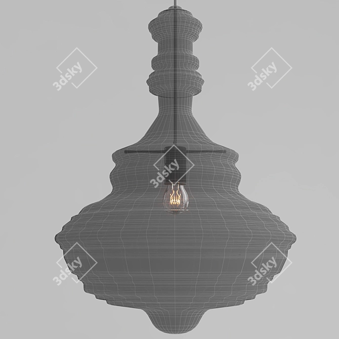 Geometric Glass Pendant Light 3D model image 3