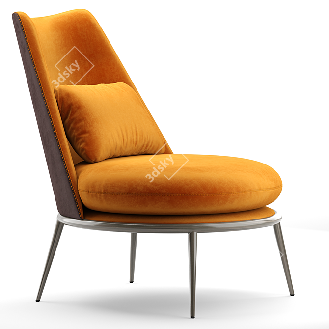 Elegant Aurora Armchair by Cantori 3D model image 1