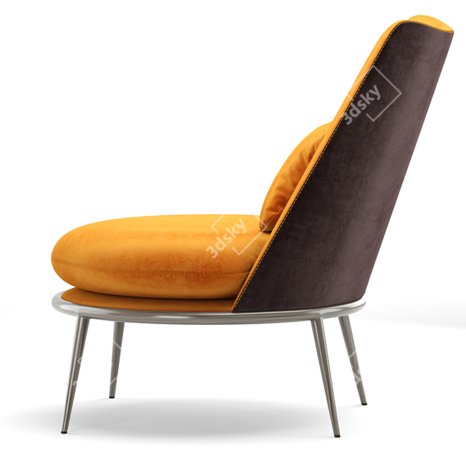 Elegant Aurora Armchair by Cantori 3D model image 2