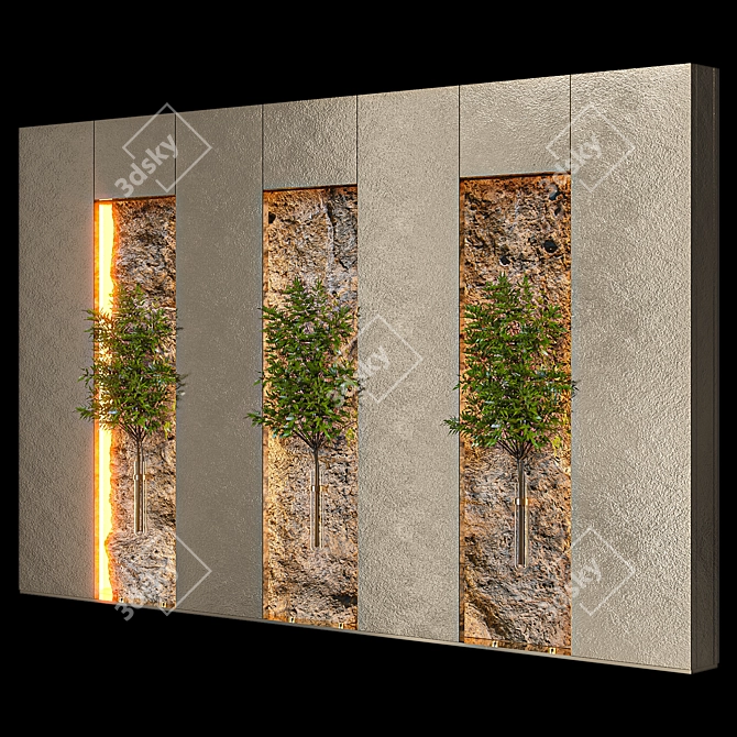 Elegant Foliage Decor Accent 3D model image 1