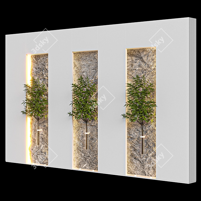 Elegant Foliage Decor Accent 3D model image 5