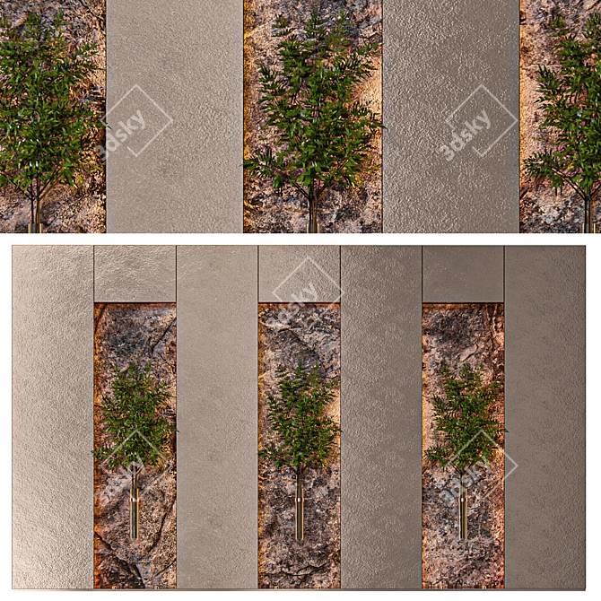 Elegant Foliage Decor Accent 3D model image 6