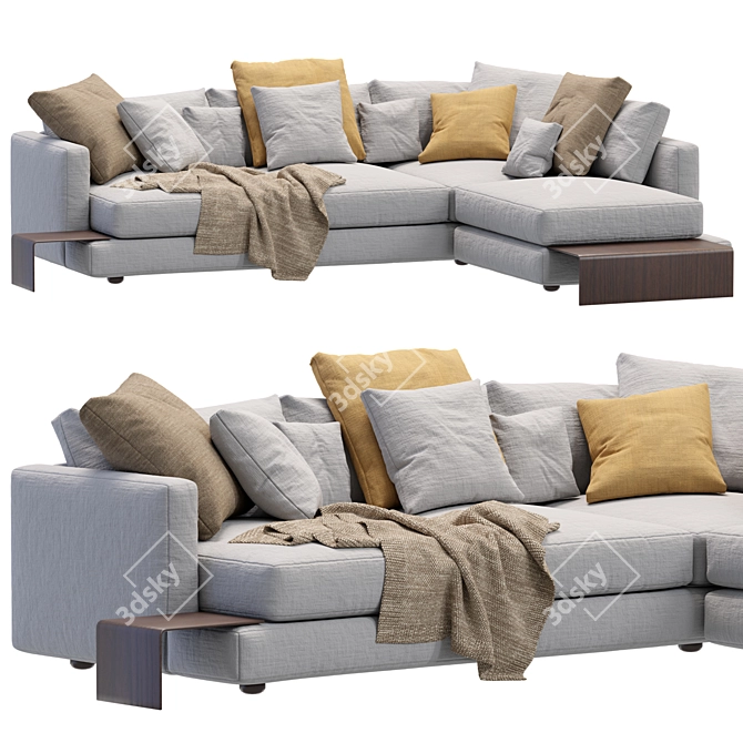 Sleek Flexform Long Island Sofa 3D model image 1