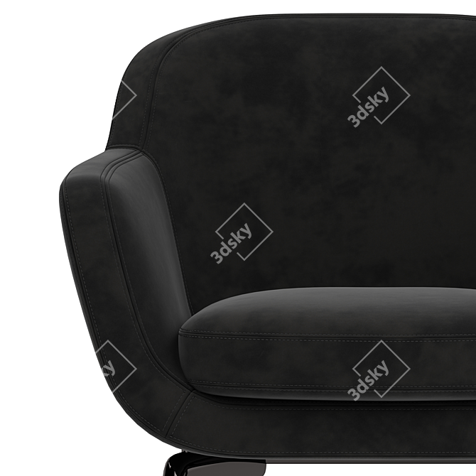 Minotti Belt Chair & Marvin Table 3D model image 4