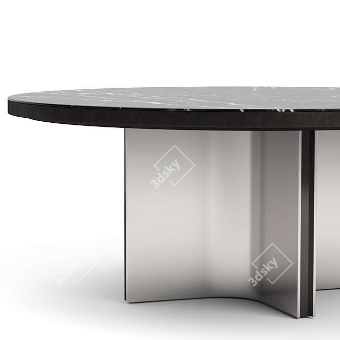 Minotti Belt Chair & Marvin Table 3D model image 5