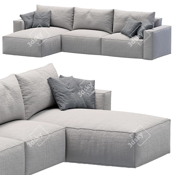 Elise Stretch Sofa: Stylish & Versatile 3D model image 6