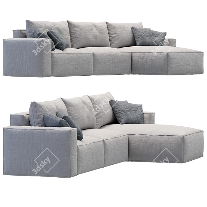 Elise Stretch Sofa: Stylish & Versatile 3D model image 7