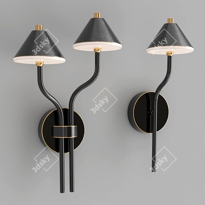 Modern Brass Genre Table Lamp 3D model image 2