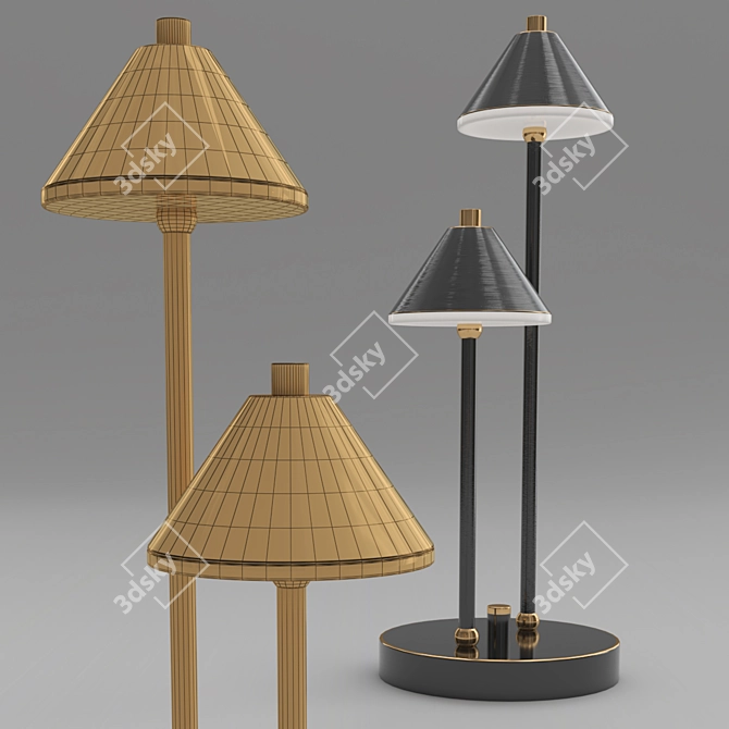 Elegant Genre Tab Lamp 3D model image 3