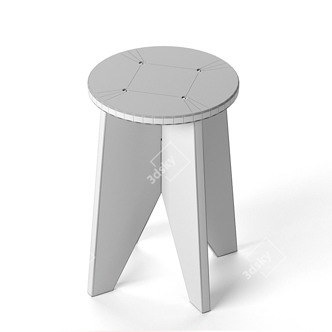 OM Point Stool - Artistic Elegance 3D model image 3