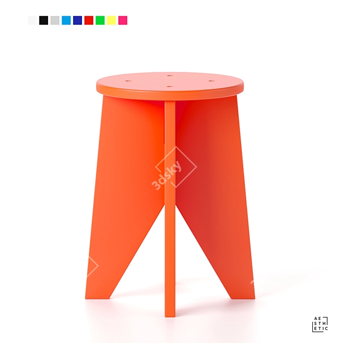 OM Point Stool - Artistic Elegance 3D model image 5