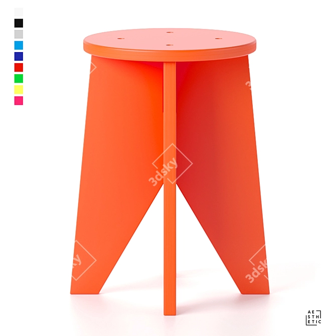 OM Point Stool - Artistic Elegance 3D model image 7