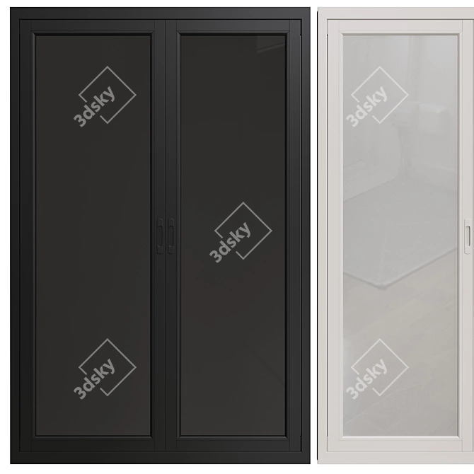 Modern Interior Door 3D model image 1