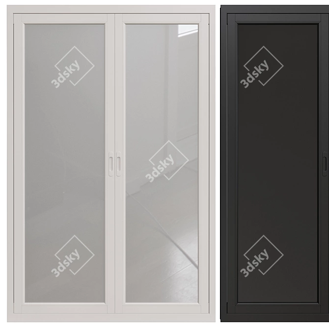 Modern Interior Door 3D model image 2