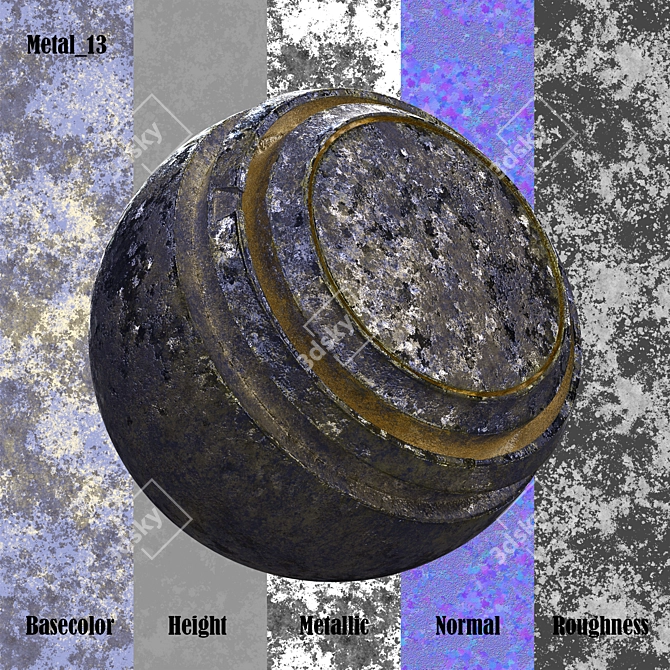 Title: Metallic Texture Pack - 4K PBR 3D model image 2