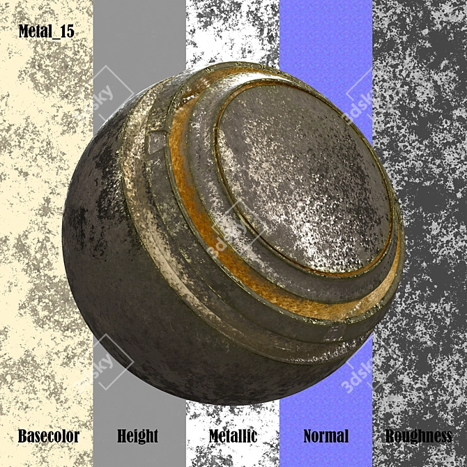 Title: Metallic Texture Pack - 4K PBR 3D model image 4