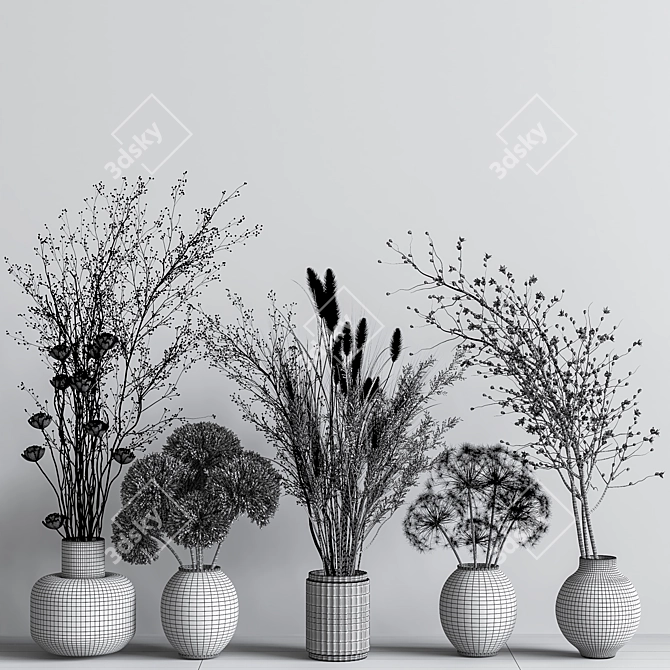 Collaction Plants Bouquet VRay 3D model image 7