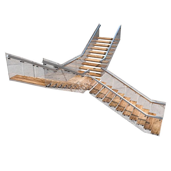 Contemporary Staircase Design 3D model image 1