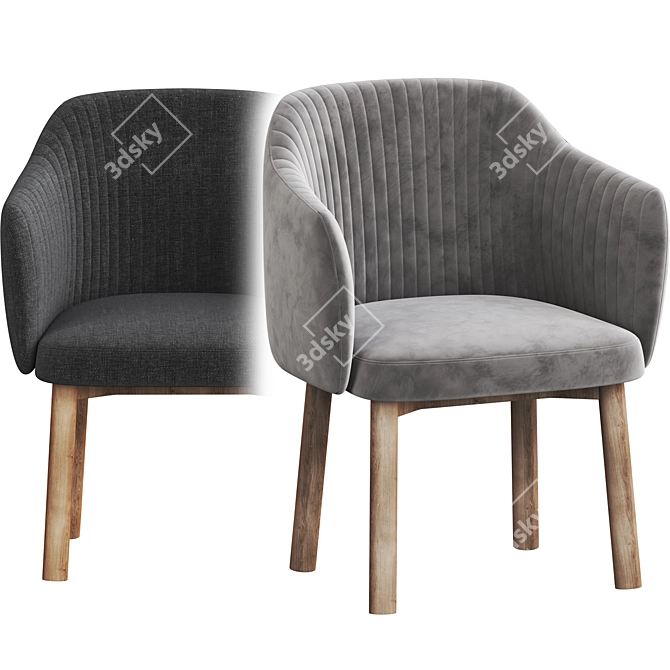 Coral Armchair: Modern Comfort and Style 3D model image 2