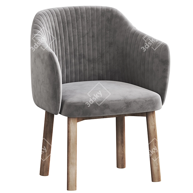 Coral Armchair: Modern Comfort and Style 3D model image 3