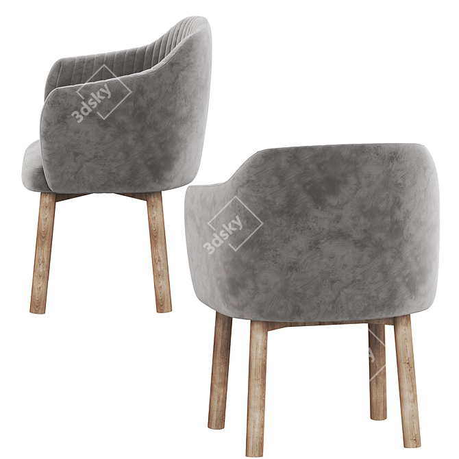 Coral Armchair: Modern Comfort and Style 3D model image 4