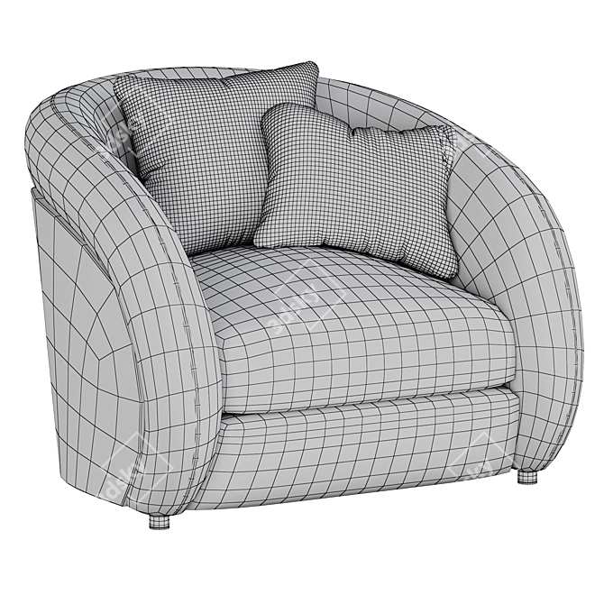 Luxury Bentley Home Beaumont Armchair 3D model image 4