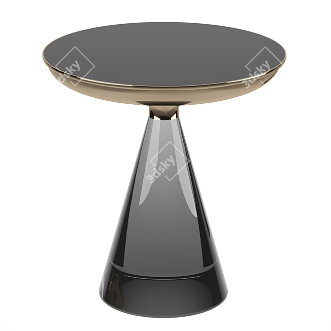 Elegant Murano Glass Coffee Table 3D model image 2