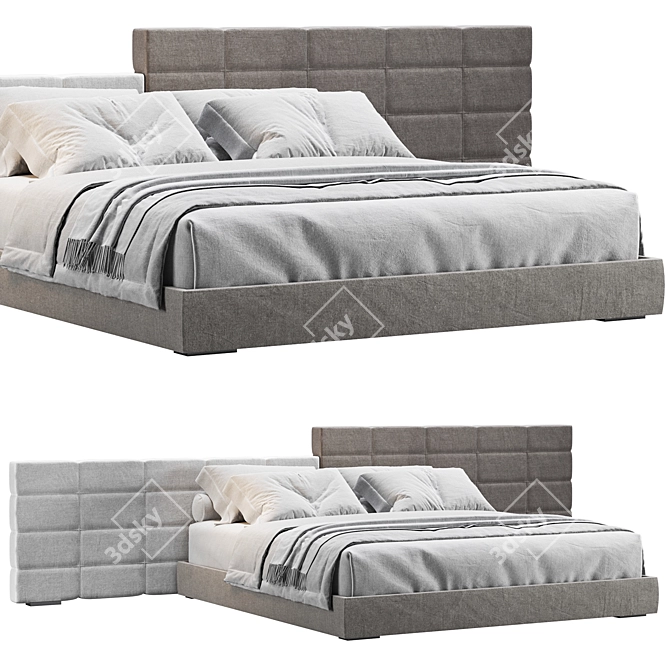 Elegant Lawrence Bed 3D model image 1