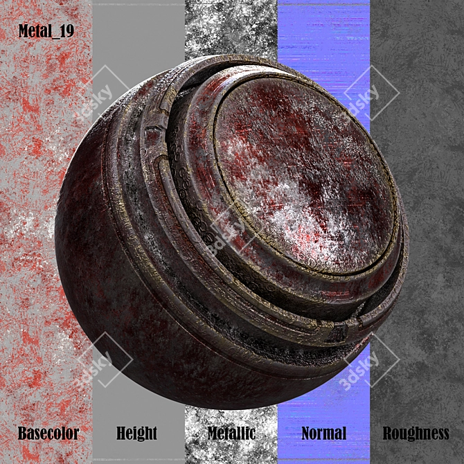 Metallic Texture Pack 4K PBR 3D model image 4