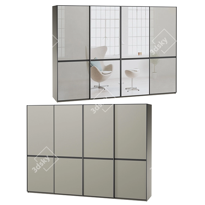  Amadeo Sliding Wardrobe: Stylish and Spacious 3D model image 1