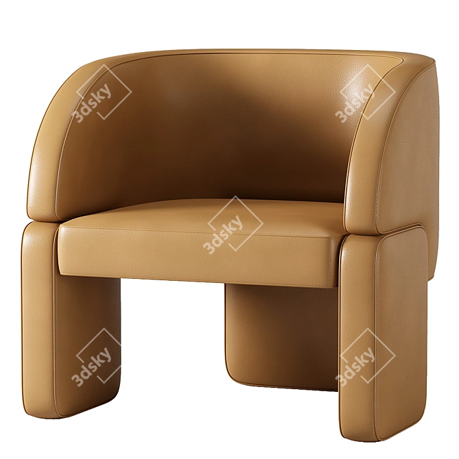 Lazybones Lounge Chair: Ultimate Comfort in Minimal Design 3D model image 2