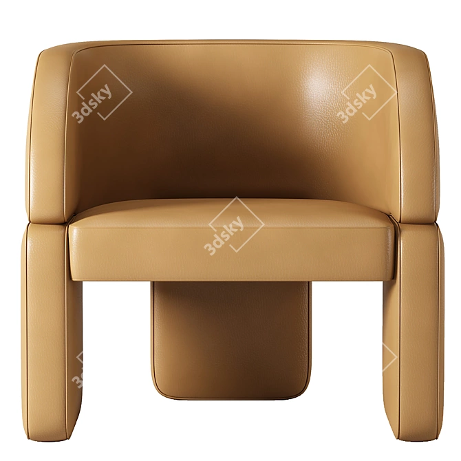 Lazybones Lounge Chair: Ultimate Comfort in Minimal Design 3D model image 3