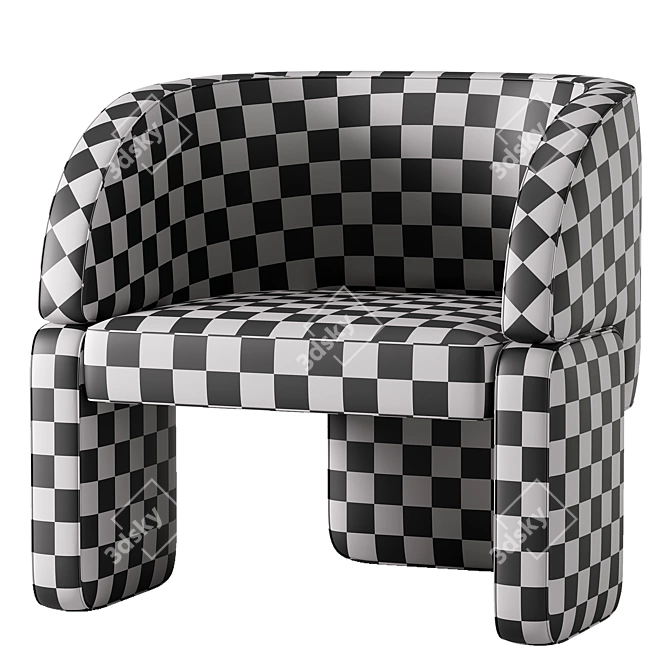 Lazybones Lounge Chair: Ultimate Comfort in Minimal Design 3D model image 5