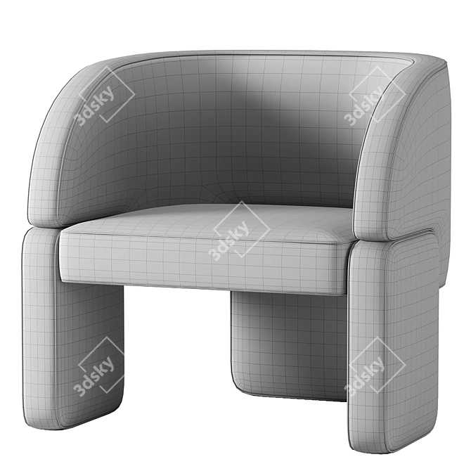 Lazybones Lounge Chair: Ultimate Comfort in Minimal Design 3D model image 6