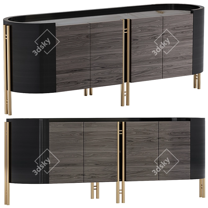 Elegant IKAT Bizzotto Sideboard 3D model image 1