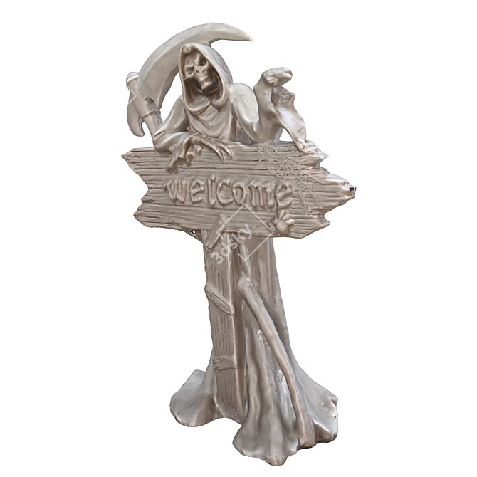 Grim Reaper Skeleton 3D Model 3D model image 2