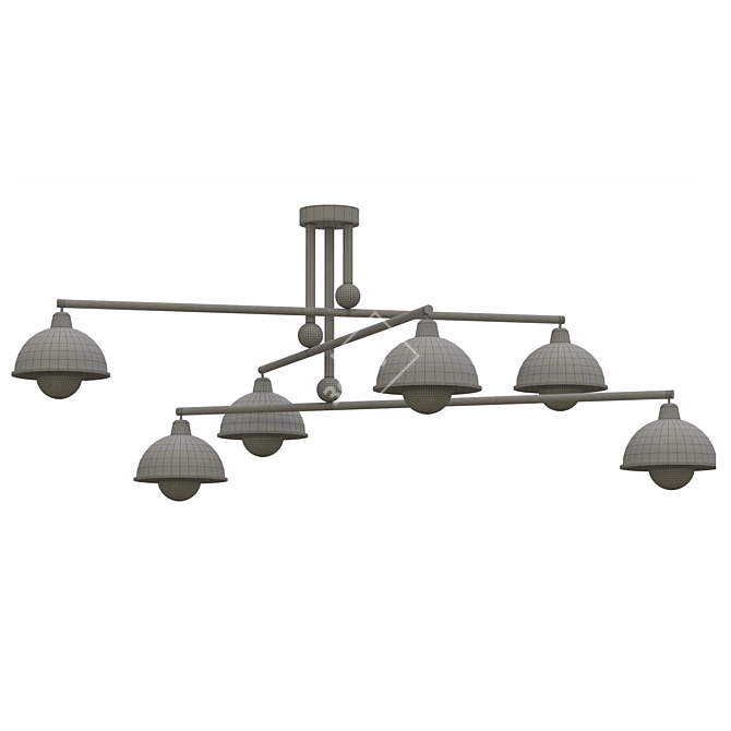 Elegant Ceiling Chandelier 3D model image 3