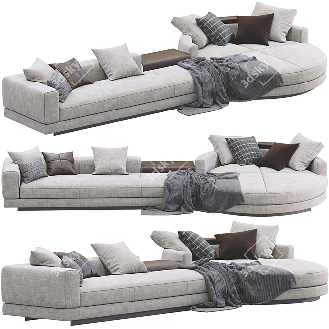 Modern Luxury Sofa: Connery by Minotti 3D model image 1