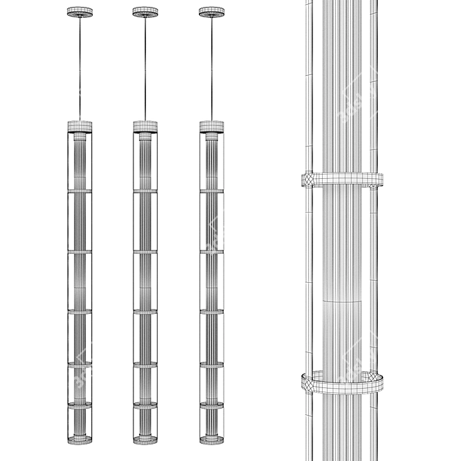 Modern Millimeter Design Lamp 3D model image 2