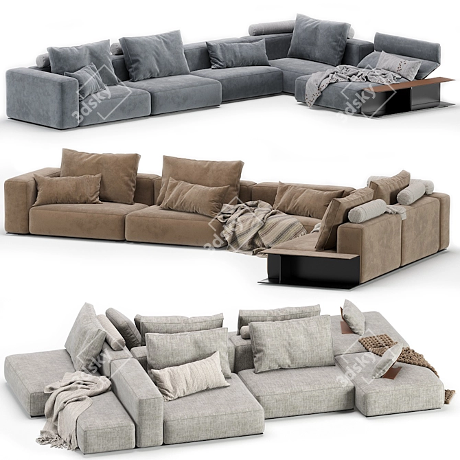 Modern Westside Sofa by Poliform 3D model image 1