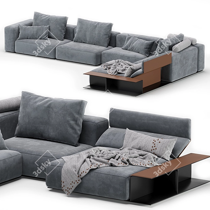 Modern Westside Sofa by Poliform 3D model image 2